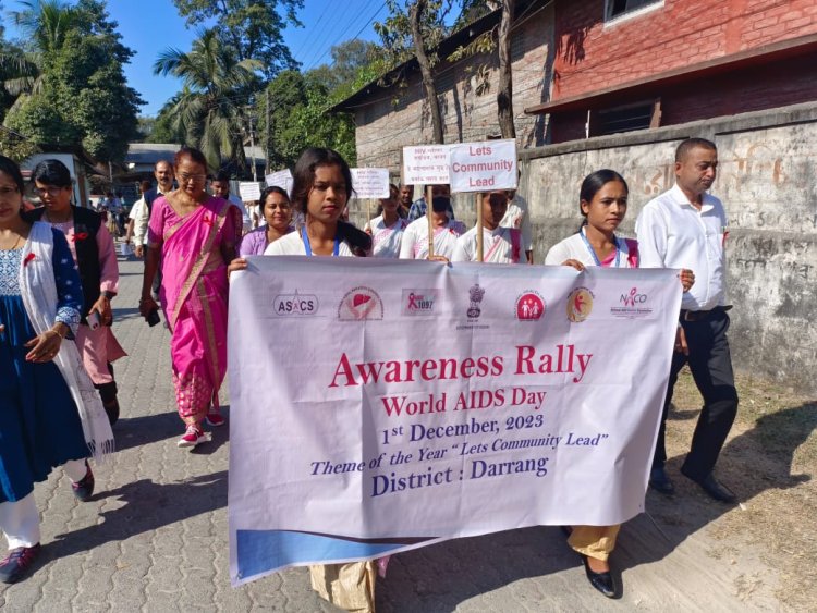 দৰঙত বিশ্ব এইডচ দিৱসৰ লগত সংগতি ৰাখি সজাগতা অনুষ্ঠান