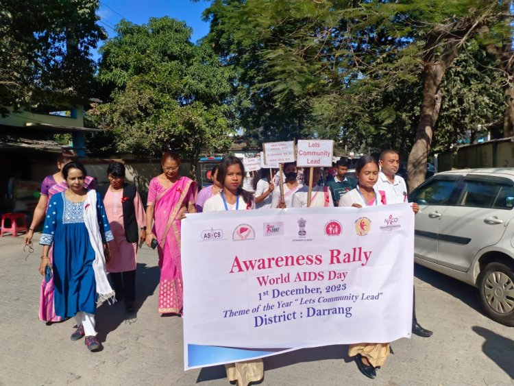 দৰঙত বিশ্ব এইডচ দিৱসৰ লগত সংগতি ৰাখি সজাগতা অনুষ্ঠান