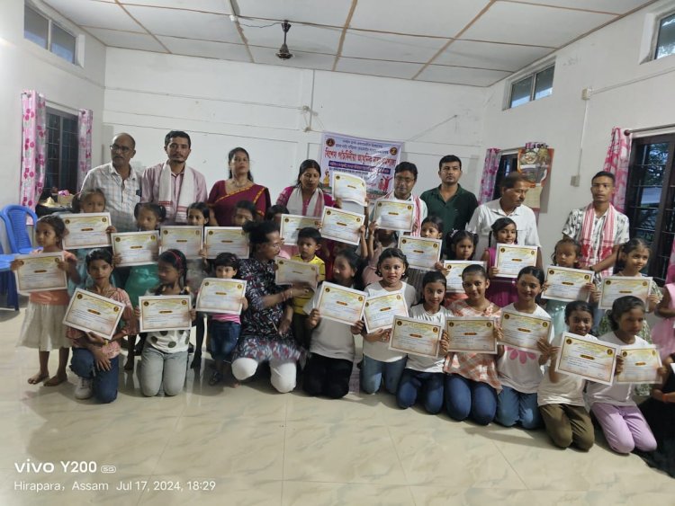দেওমৰনৈত আধুনিক নৃত্য কৰ্মশালাৰ সামৰণি ।
